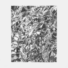 アルミニウム箔デザイン銀色 フリースブランケット