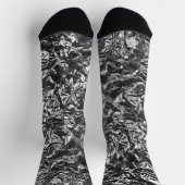 アルミニウム箔金属テクスチャ ソックス (上部)