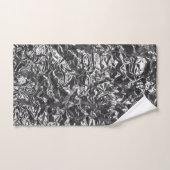 アルミニウム箔金属テクスチャ バスタオルセット (ハンドタオル)