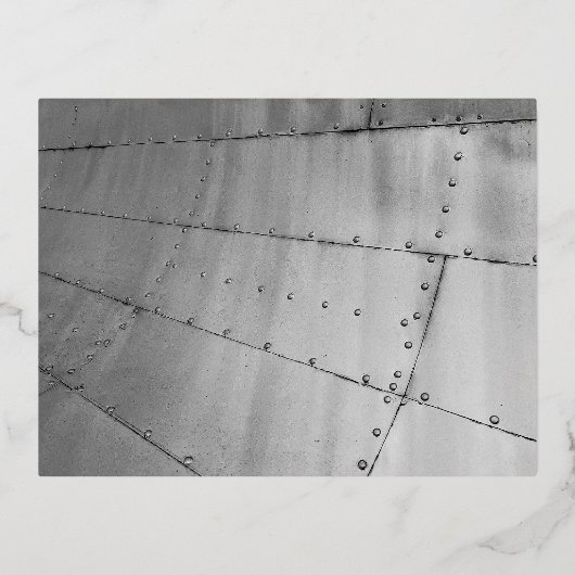 アルミニウム航空機皮膚抽象芸術 箔シーズンポストカード (正面)