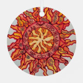 アルミニウム製円形オーナメント メタルオーナメント (裏面)