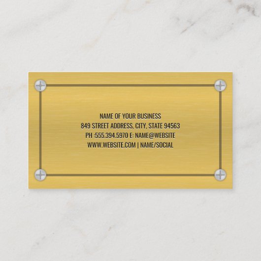 アルミニウム金属およびねじ 名刺 (裏面)