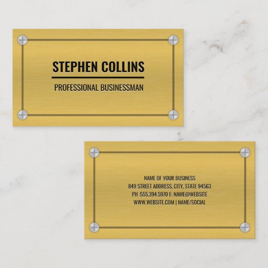 アルミニウム金属およびねじ 名刺 (正面/裏面)