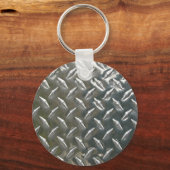 アルミニウム金属チェッカープレート キーホルダー (正面)