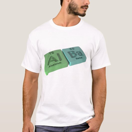 アルミニウムAlおよびバリウムのBaとしてアルバ Tシャツ (正面)