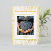 アルミホイル ファミリーツリー 妊娠発表 フォトカード 箔シーズンカード (立ち正面)