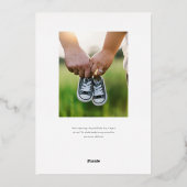 アルミホイル ファミリーツリー 妊娠発表 フォトカード 箔シーズンカード (裏面)