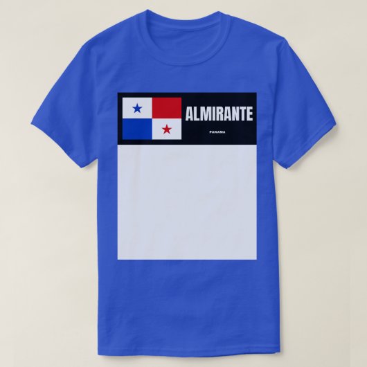 アルミランテシティーとパナマ国旗 Tシャツ (デザイン正面)