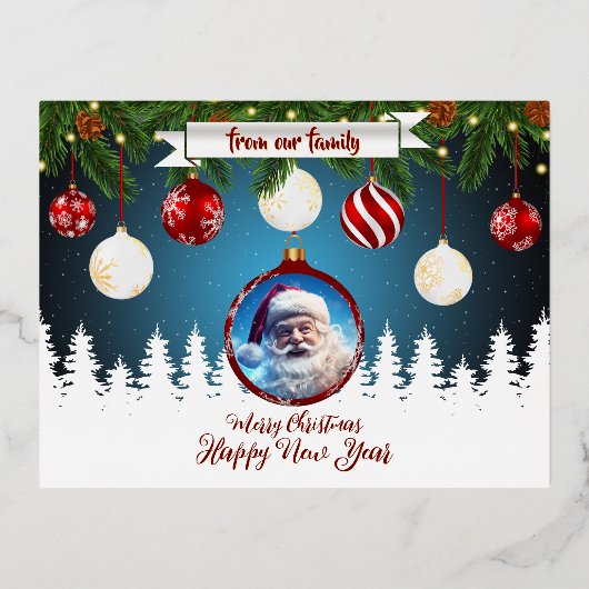 アルミ箔招待状はがき 箔招待状ポストカード (正面)