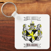 アルミ製キーカバー Williams 家族の姓+ シールド キーホルダー (正面)
