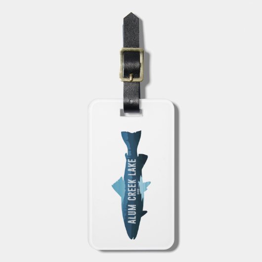 アルムクリークレイクオハイオフィッシュ ラゲッジタグ (正面縦)