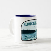 アルムクリークレイクオハイオ魚釣りロッド ツートーンマグカップ (正面左)