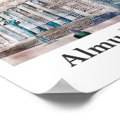 アルムデナカテドラルマドリッドスペイン旅行水の色 ポスター (角)