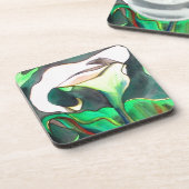 アルムリリー水カラーオリジナルアート絵画ズ コースター (左側)