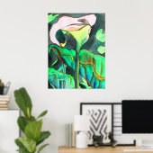 アルムリリー水カラーオリジナルアート絵画ズ ポスター (ホームオフィス)