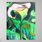 アルムリリー水カラーオリジナルアート絵画ズ ポスター (正面)