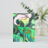 アルムリリー水カラーオリジナルアート絵画ズ ポストカード (スタンド正面)