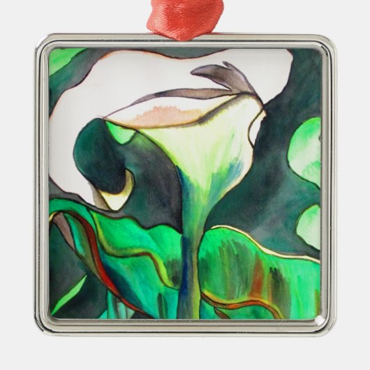 アルムリリー水カラーオリジナルアート絵画ズ メタルオーナメント (正面)