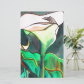 アルムリリー水カラーオリジナルアート絵画ズ 便箋 (スタンド正面)