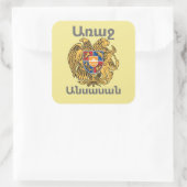 アルメニアことわざスクエアステッカー スクエアシール (バッグ)