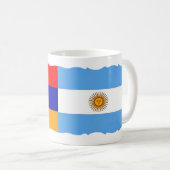 アルメニアとアルゼンチンの国旗 コーヒーマグ コーヒーマグカップ (正面右)
