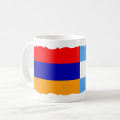 アルメニアとアルゼンチンの国旗 コーヒーマグ コーヒーマグカップ (正面左)