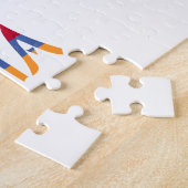 アルメニアとアルメニアパーソナライズされた国旗 ジグソーパズル (側面)