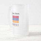 アルメニアとアルメニアパーソナライズされた国旗 フロストグラスビールジョッキ (正面左)