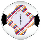 アルメニアとアルメニア国旗のタイルパーソナライズされた張り サッカーボール (回転)