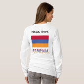 アルメニアとアルメニア国旗カスタマイズ Tシャツ (裏面フル)