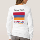 アルメニアとアルメニア国旗カスタマイズ Tシャツ (裏面)