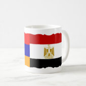 アルメニアとエジプト国旗のコーヒーマグ コーヒーマグカップ (正面右)