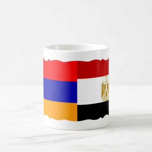 アルメニアとエジプト国旗のコーヒーマグ コーヒーマグカップ (中央)