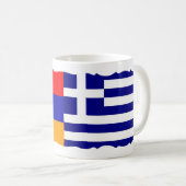 アルメニアとギリシャ国旗のコーヒーマグ コーヒーマグカップ (正面右)
