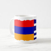 アルメニアとギリシャ国旗のコーヒーマグ コーヒーマグカップ (正面左)