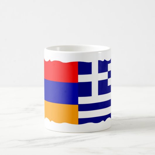 アルメニアとギリシャ国旗のコーヒーマグ コーヒーマグカップ (中央)