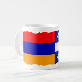'アルメニアとケベック州旗コーヒーマグ コーヒーマグカップ (正面左)