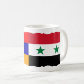 アルメニアとシリア国旗のコーヒーマグ コーヒーマグカップ (正面右)