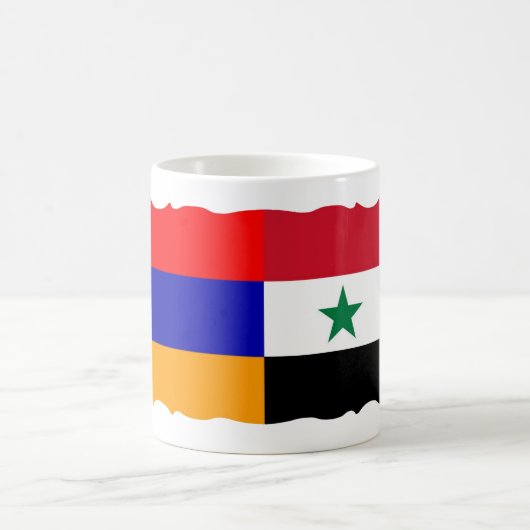 アルメニアとシリア国旗のコーヒーマグ コーヒーマグカップ (中央)