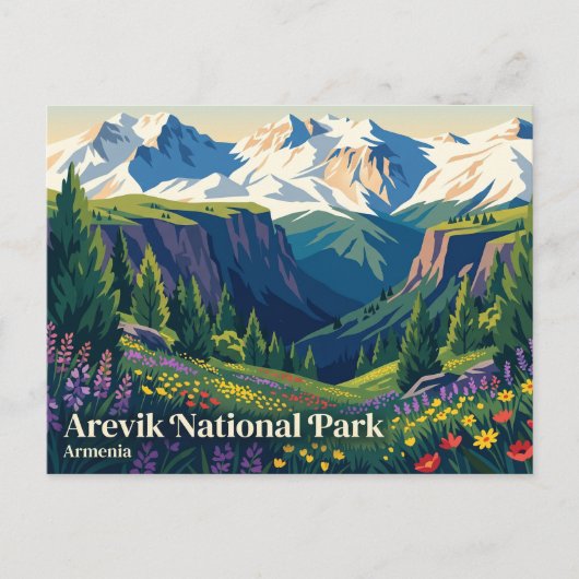 アルメニアのアレヴィク国立公園 ポストカード (正面)