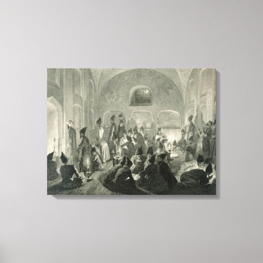 アルメニアのエレバンにあるペルシャのモスク キャンバスプリント (正面)