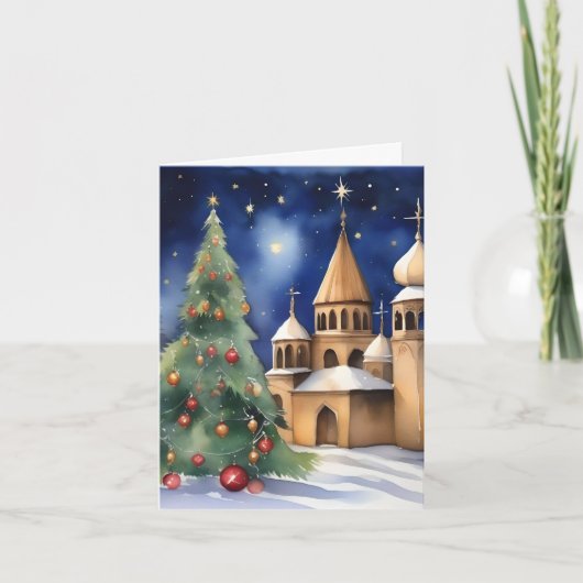 アルメニアのクリスマス C - 1月6日 - 水彩 シーズンカード (正面)
