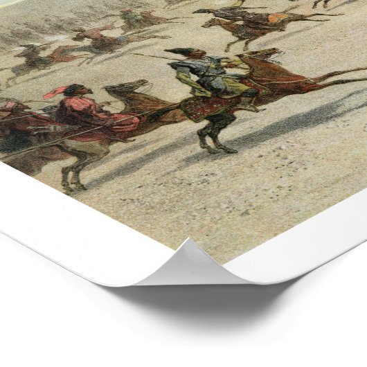 アルメニアのサダール・アブバットでクルドとタタールの戦士 ポスター (角)