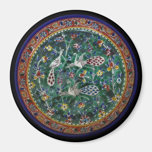 アルメニアのセラミックバードとフラワーマグネット マグネット (正面)