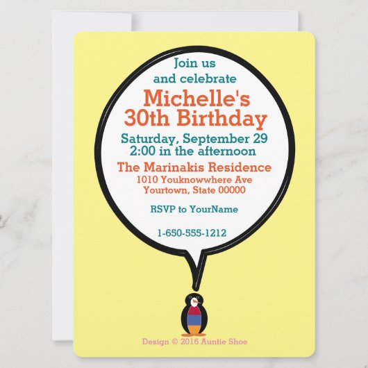 アルメニアのマス ペンギン パーソナライズドトーキング  招待状 (正面)