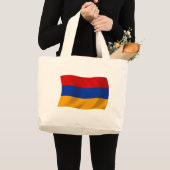 アルメニアの国旗トートバッグ ラージトートバッグ (正面(商品))