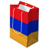 アルメニアの国旗 ミディアムペーパーバッグ (正面アングル)