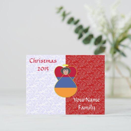 アルメニアの天使の黒髪に旗を飾る シーズンポストカード (スタンド正面)