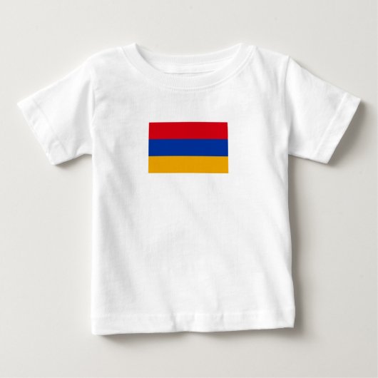 アルメニアの愛国的な旗 ベビーTシャツ (正面)
