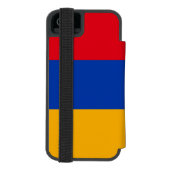 アルメニアの愛国的な旗 INCIPIO iPhoneウォレットケース (フォリオ裏面)